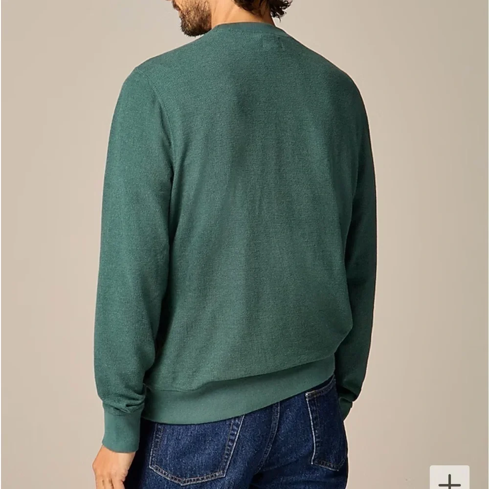 J crew graffati green Long-sleeve textured sweater-tee